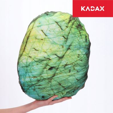 KADAX Kissen aus Velour, 33 x 41 cm, Zierkissen mit Steinmotiv, Sofakissen
