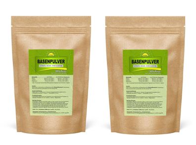 Basenpulver Premium, ohne Zusätze, vegan, 1 kg (2x 500 g Beutel), Bonemis®