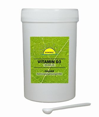 Vitamin D3 Pulver (Xylit-Basis) 20.000 IE, 500 Portionen, Bonemis®