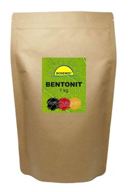 Bentonit in Premium-Qualität. 1 kg ultrafeines Pulver im Beutel