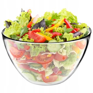 KADAX Salatschüssel aus Glas, ovale Glasschale, 17 cm, Glasschüssel