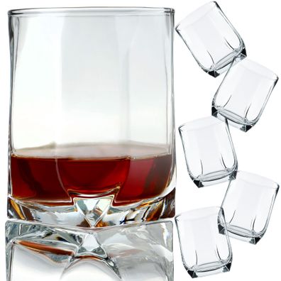 KADAX Whiskygläser, 320ml Trinkgläser aus robustem Glass, 6x320ml