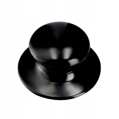KADAX Topfdeckelgriff, aus Kunststoff und Edelstahl, 1 Stück, Schwarz Glänz