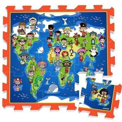 Schaumstoffpuzzle MATA Kinder der Weltkarte ZA3149