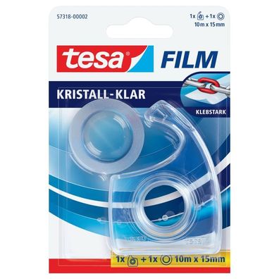 Tesa® 57318-00002 Handabroller Easy Cut® mit 1 Rolle tesafilm® kristall-klar 10m:15mm