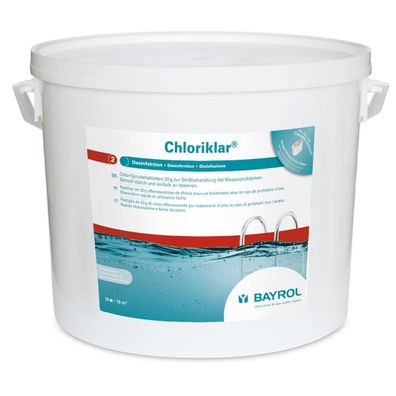 Bayrol Chloriklar 10kg 20g-Tabletten schnelllöslich Desinfektion Schwimmbad Pool