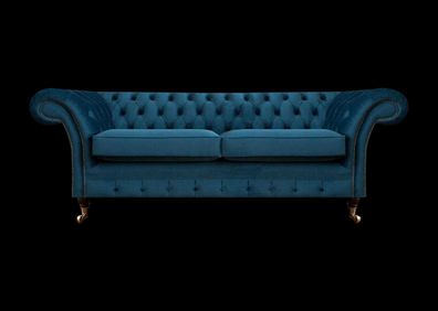 Chesterfield Sofa Couch Zweisitzer Designer Textil Wohnzimmer Polster