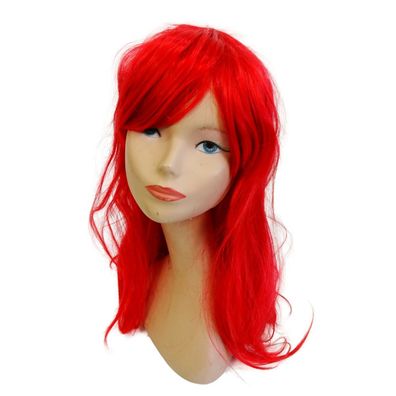 Perücke Damen Rot Kostüm Verkleidung Cosplay, Haare, lang, Karneval, Frauen Haar