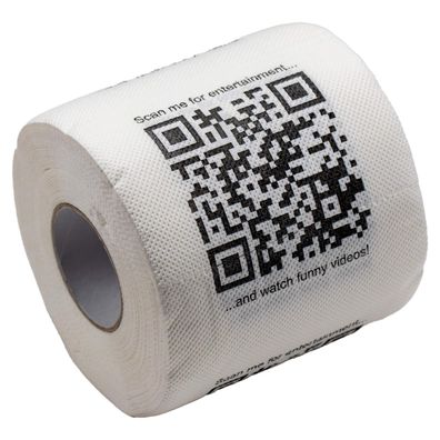 QR Code Toilettenpapier Klopapier Entertainment am stillen Örtchen Spaßartikel