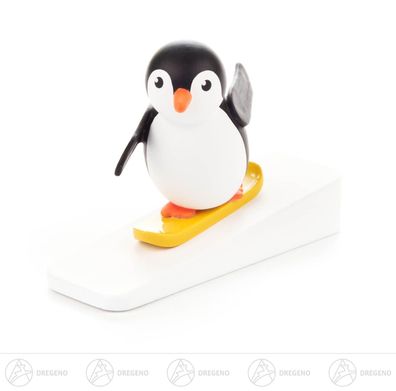 Miniatur Pinguin Snowboardfahrer H=ca 4,5 cm NEU Erzgebirge Weihnachtsfigur