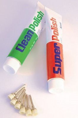 CleanPolish / SuperPolish Prophy-Pasten Zahn Reinigung + Hochglanz Polierpaste