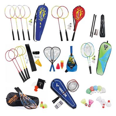 Badminton Badmintonschläger Set Federball Racket Speed Schläger Komplett...