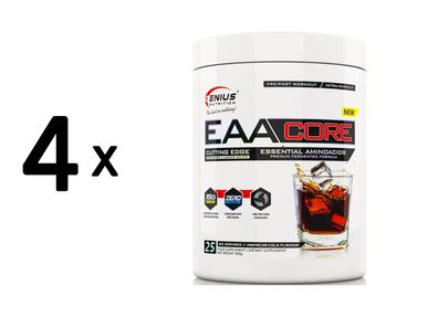 4 x Genius Nutrition EAA-CORE (400g) Cola