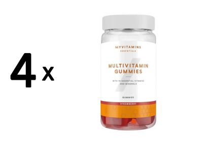 4 x Myprotein MyVitamins Multivitamin Gummies (30) Strawberry