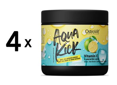 4 x OstroVit Aqua Kick (300g) Vitamin C - Lemon Lime