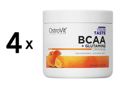 4 x OstroVit BCAA + Glutamine (200g) Orange