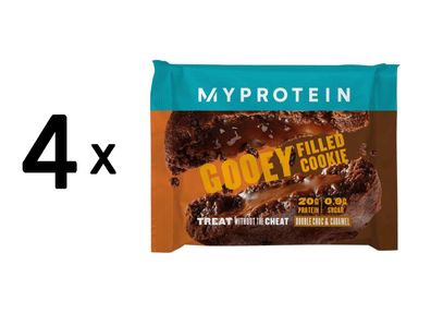 4 x Myprotein Vegan Filled Protein Cookie (12x75g) Chocolate and Salted Caramel