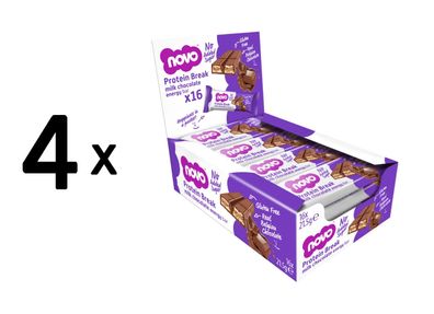 4 x Novo Nutrition Protein Break Bar (16x21,5g) Chocolate