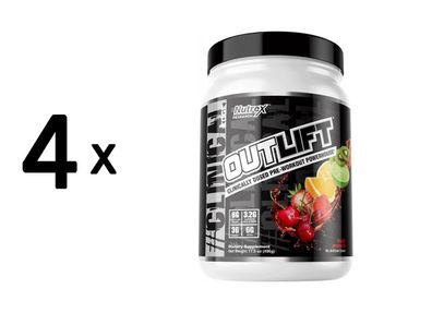 4 x Nutrex Research Outlift Clinical Edge (20 Serv) Fruit Punch