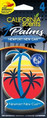 California Scents Palme (4er Blister) - Duftrichtung: Newport New Car