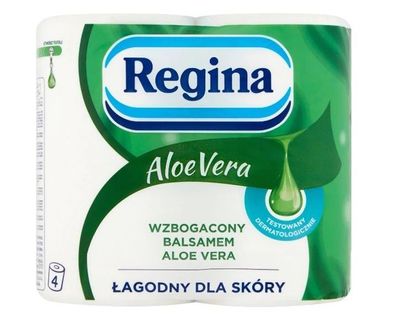 Regina Aloe Vera Toilettenpapier, 4 Rollen - Sanfte Pflege & Frische