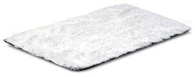 Weicher zotteliger Antirutsch-Teppich 80x160 cm Farbe Weiß