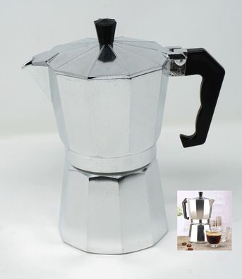 Espressokocher Espressokanne Aluminium 6 Tassen Espresso Mokkakanne Kaffeekocher