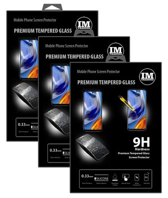3X Schutz Glas 9H Tempered Glass Display Schutz Folie Screen Protector kompatibel ...