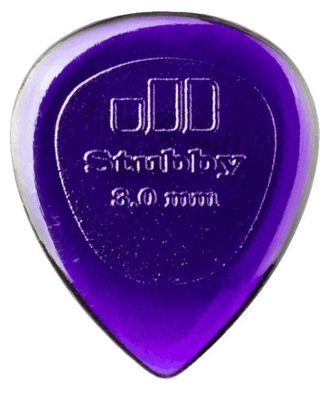 Dunlop Stubby Jazz Plektren - 3,00 mm - dunkel-purpur (1, 3, 6 oder 24 Stück)