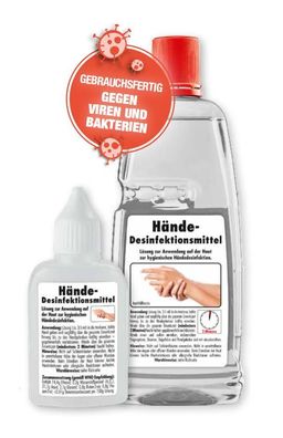 Iwetec Hände-Desinfektionsmittel, 2 versch. Größen - Inhalt: 50 ml