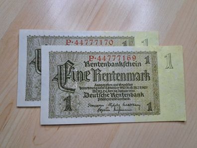 1 Rentenmark Rentenbank Reichsbanknote Drittes Reich Berlin