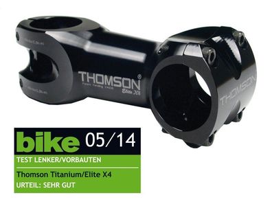 Thomson Vorbau Elite X4 90 x 31.8mm 1 1/8 Zoll x 0° schwarz