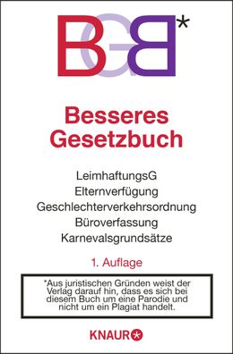 BGB: Besseres Gesetzbuch, Oliver Kuhn, Alexandra Reinwarth, Axel Fr?hlich