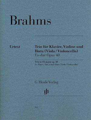 Trio Es-dur Opus 40 f?r Klavier, Violine und Horn, Johannes Brahms