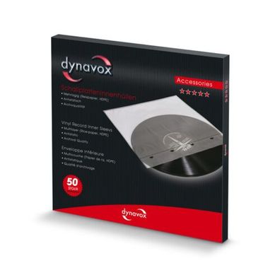 Dynavox Schallplatteninnenhüllen für 12" Vinyl LPs aus HD-Polyethylen 50er-Pack