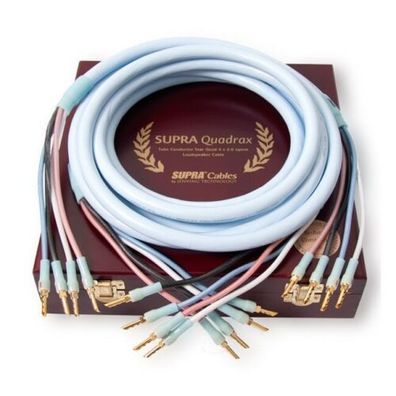 Supra Cables Lautsprecherkabel Quadrax 4 x 2.0 BI - Amp CC Crimp 1 Paar 2 m