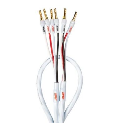 Supra Cables Lautsprecherkabel Rondo 4 x 2.5 BI - Wire CC Crimp 1 Paar 2 m