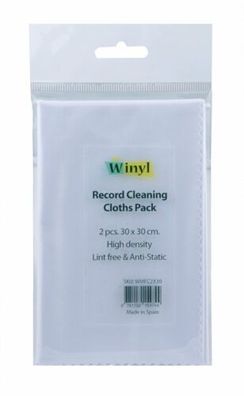 Winyl Reinigungstücher Record Cleaning Cloths 30x30cm Antistatisch 2 Stück
