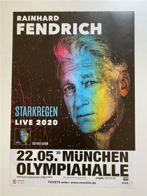 Rainhard Fendrich Starkregen Live 2020 Konzert Plakat A1 München 22.5.2020