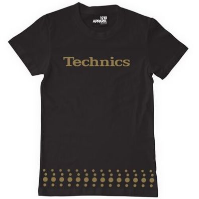 Technics T-Shirt Revolving Platter Schwarz Gold T104BG Gr. XXL
