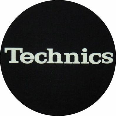 Slipmat Technics Schwarz Logo Gelb leuchtend 1 Stück