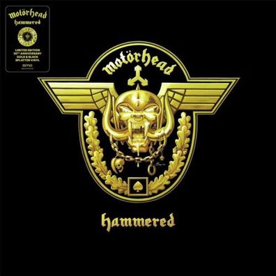 Motörhead Hammered 20th Anniversary 1LP Gold Black Splatter Vinyl BMGCAT370LPX