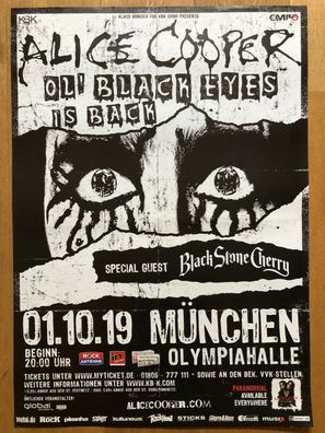 Alice Cooper Original Konzert Plakat Tour Poster München Olympiahalle 01.10.2019