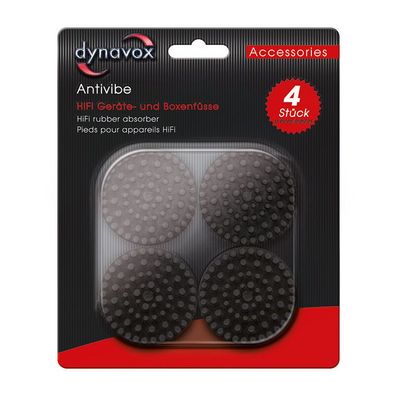 Dynavox Antivibe Geräte- und Boxenfüsse, rund, 53 x 10 mm / 4er Set (207469)