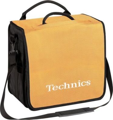 Technics DJ BackBag Gelb Eingesticktes Logo Weiss für 45 LPs