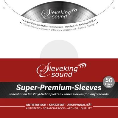 Sieveking Sound Super Premium Inner Sleeves Innenhüllen Archivqualität 50 Stück