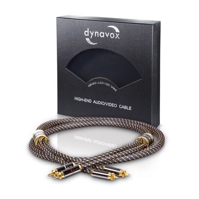 Dynavox Black Line High-End HiFi Stereo RCA / Cinchkabel 1,0 m (207480)