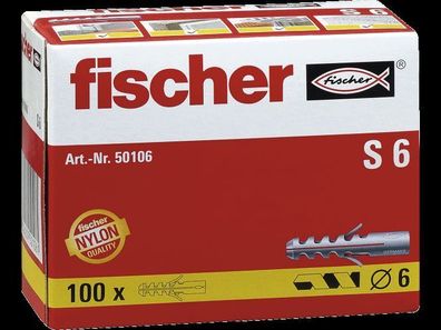 Fischer Spreizdübel S , S4 bis S20, 5 bis 100 Stück
