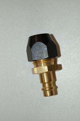Druckluft-Stecknippel mit Überwurfmutter, Druckluftkupplung für Schlauch 9x15mm