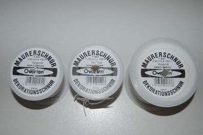 Maurerschnur Perlon, Overmann, DM 1,2mm / 1,7mm / 2,0mm, weiß